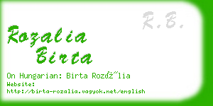 rozalia birta business card